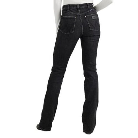 Wrangler Retro Women's Bailey High Rise Bootcut Jeans Rachel Black Wash - Picture 1 of 5